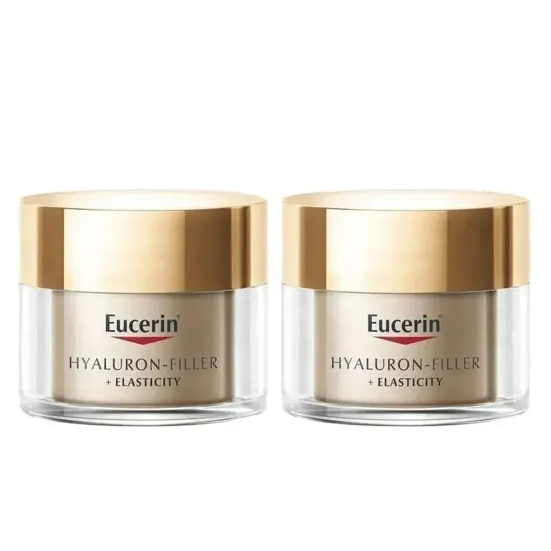 Kit com 2 Unidades de Creme Antirrugas Hyaluron-Filler + Elasticity Noturno 51G Eucerin