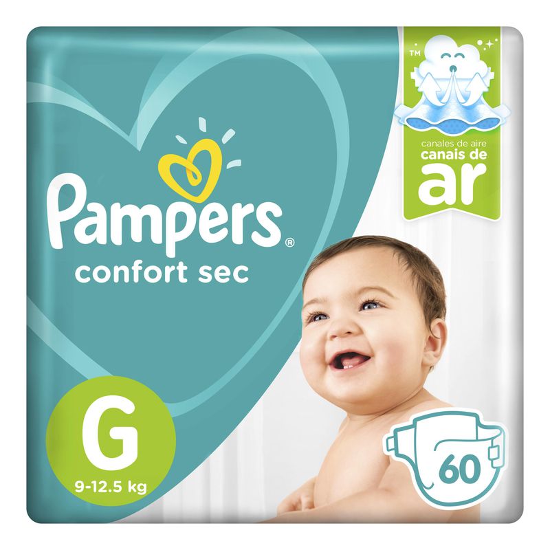 Fralda Pampers Confort Sec Super G 60 Unidades