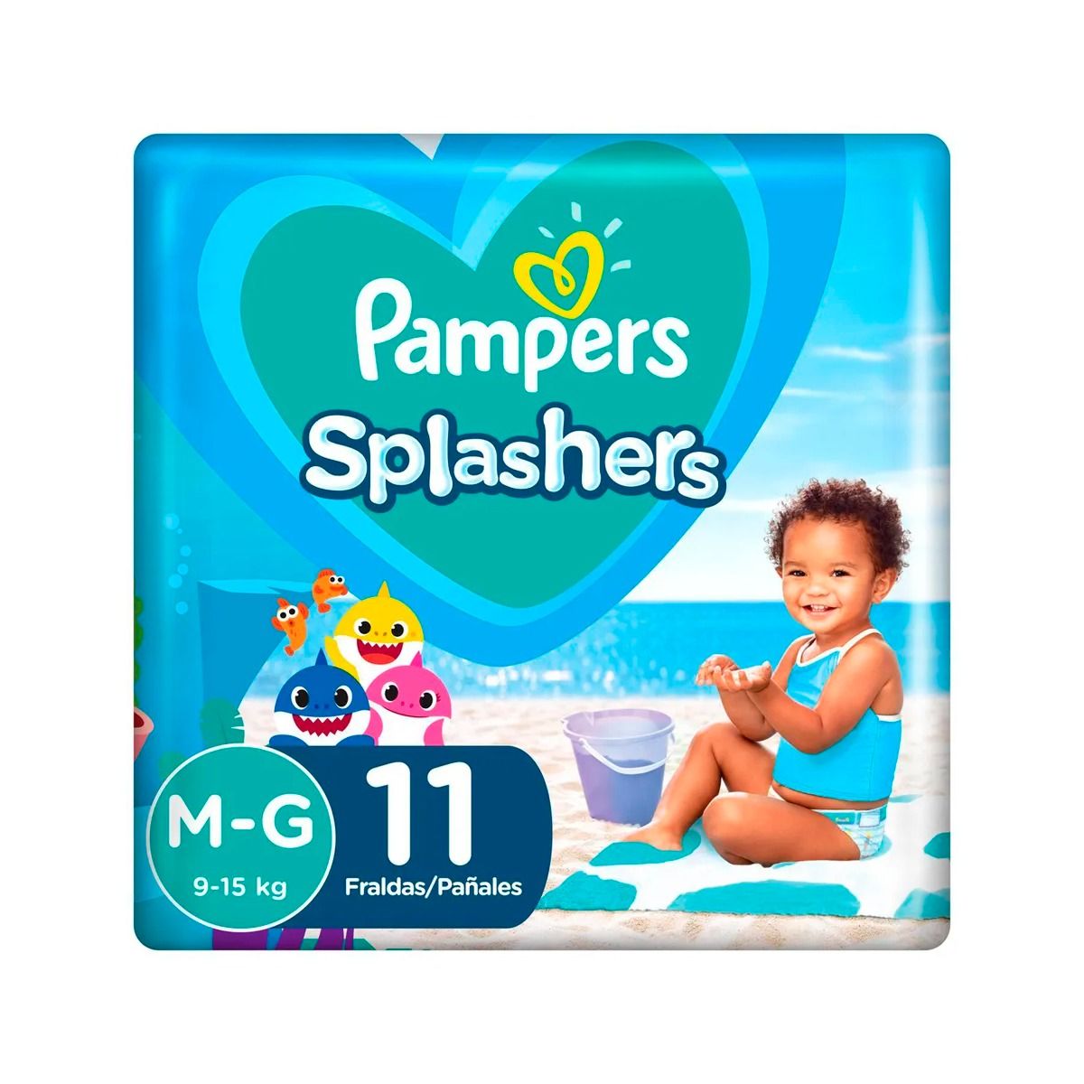 Fralda Pampers Splashers M/G 11 Unidades