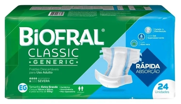 Fralda Biofral Classic EG — 24 unidades