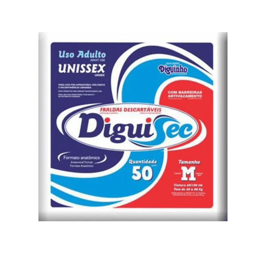 Fralda Geriátrica Diguisec Hiper M — 50 unidades
