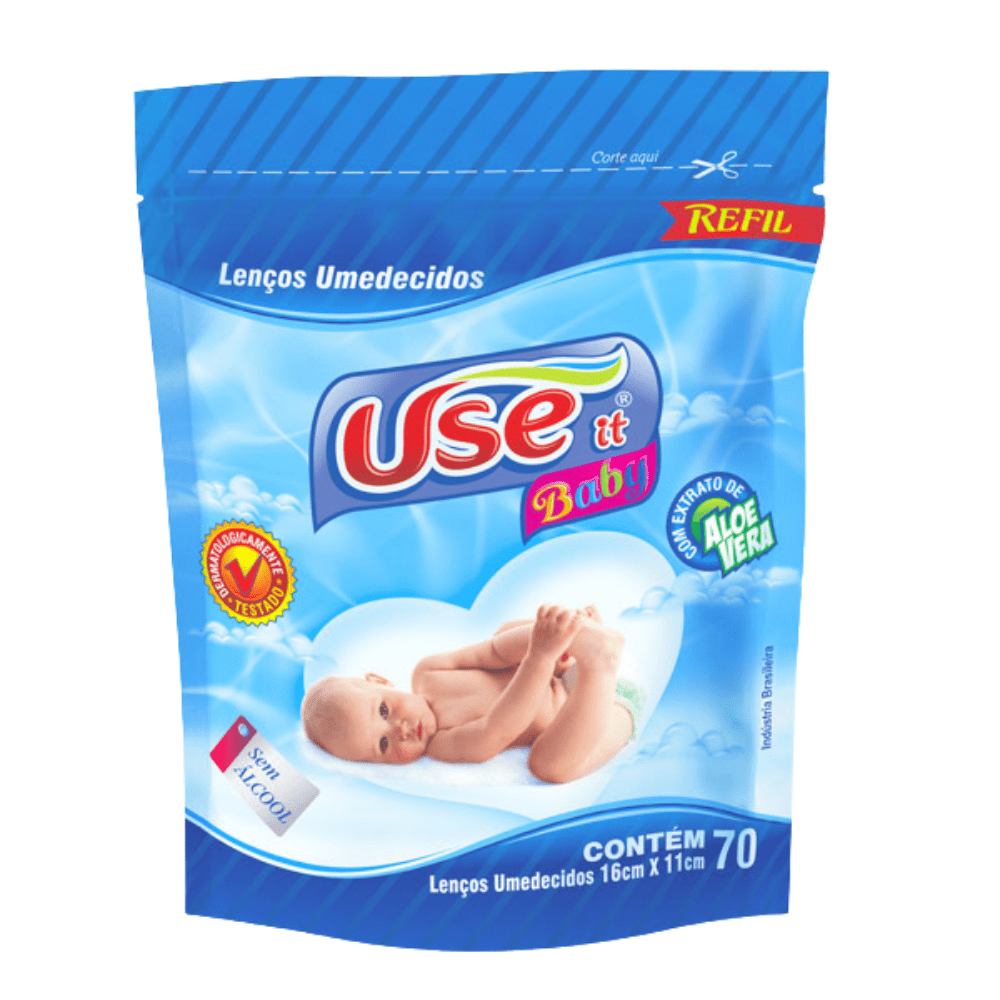 Lenço Umedecido Use It Refil para Pote 70 unidades
