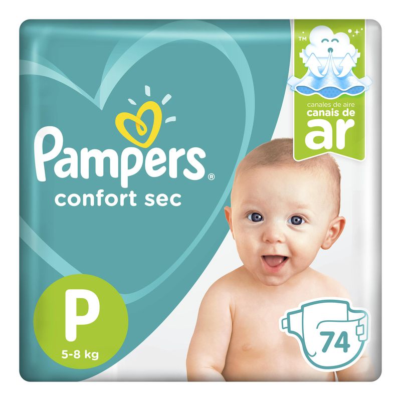 Fralda Pampers Confort Sec Super P 74 Unidades