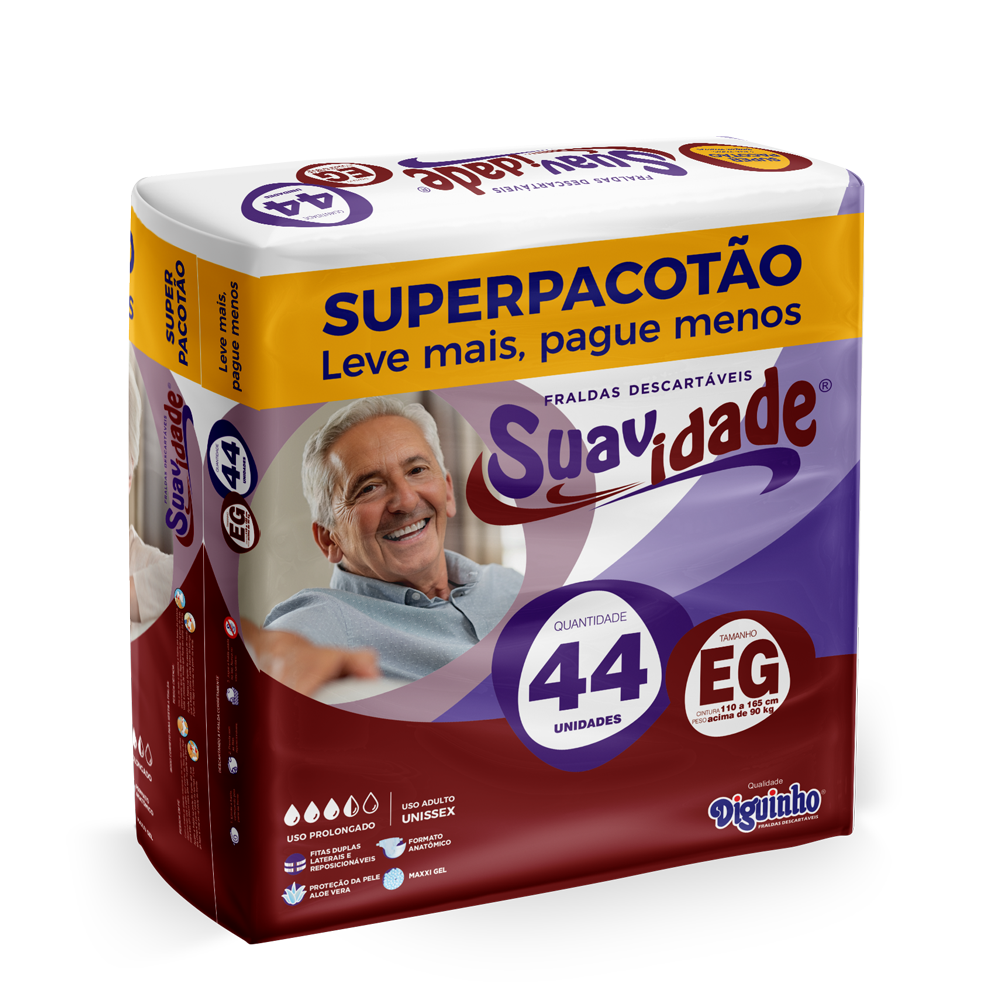 Fralda Geriátrica Suavidade EG — 44 unidades